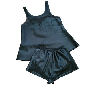 Avon Satin Lingerie Set Size Medium in Black